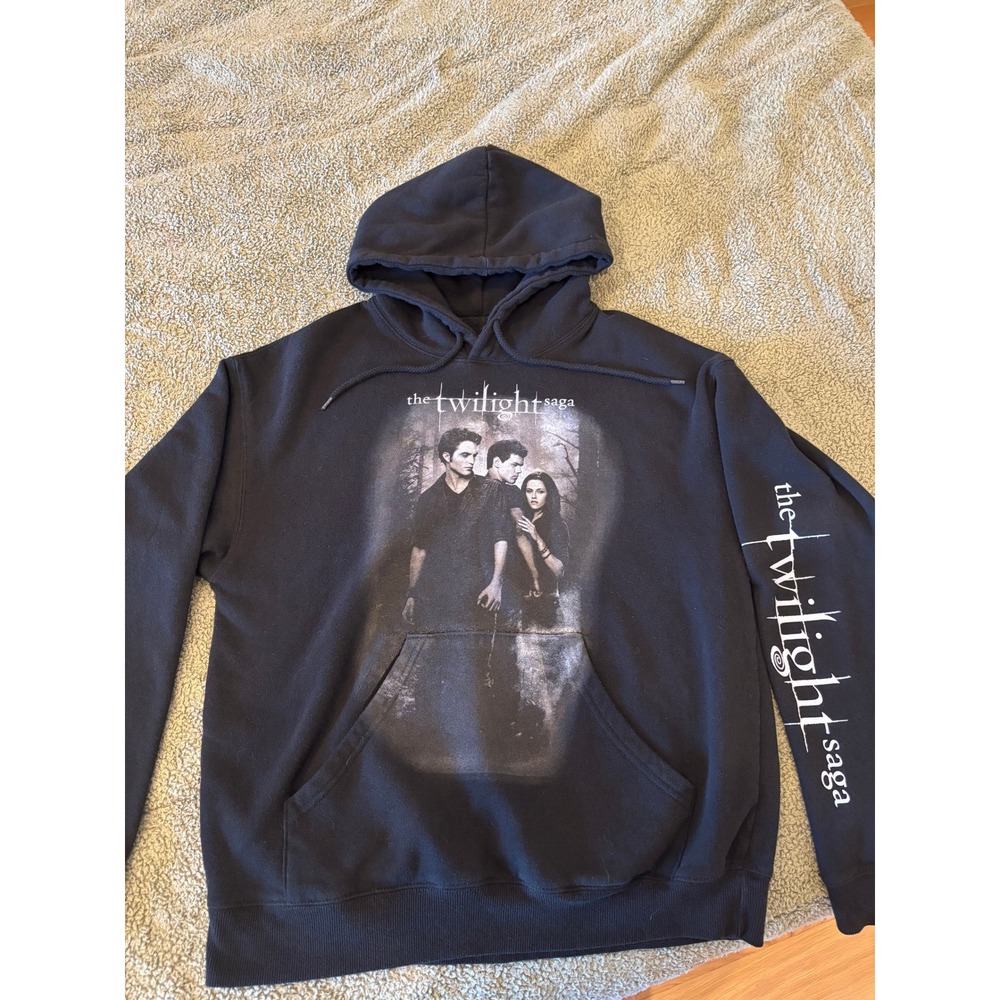 The Twilight Saga Official Lionsgate Movie Hoodie Black Graphic Sweatshirt M Y2K